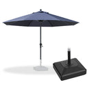 PURPLE LEAF Aluminum Patio Table Umbrella Heavy Duty Market Umbrella with Base