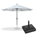 PURPLE LEAF Aluminum Patio Table Umbrella Heavy Duty Market Umbrella with Base