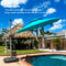 PURPLE LEAF Round Cantilever Patio Umbrella Heavy Duty Umbrella for Porch Garden Pool