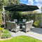 PURPLE LEAF Round Cantilever Patio Umbrella Heavy Duty Umbrella for Porch Garden Pool
