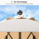 PURPLE LEAF Aluminum Patio Table Umbrella Heavy Duty Market Umbrella with Base