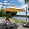 PURPLE LEAF Round Cantilever Patio Umbrella Heavy Duty Umbrella for Porch Garden Pool