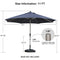 PURPLE LEAF Deluxe Aluminum Market Umbrella, Outdoor Table Umbrella for Patio, Porch