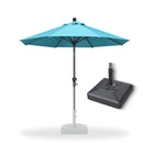 PURPLE LEAF Crank and Tilt Rectangular Outdoor Patio Market Umbrella with Base