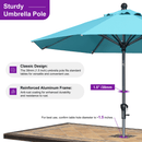 PURPLE LEAF Round Tilting Patio Umbrella with Base, Milan Porch Table Umbrella