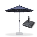 PURPLE LEAF Crank and Tilt Rectangular Outdoor Patio Market Umbrella with Base