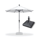 PURPLE LEAF Crank and Tilt Rectangular Outdoor Patio Market Umbrella with Base