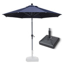 PURPLE LEAF Crank and Tilt Rectangular Outdoor Patio Market Umbrella with Base