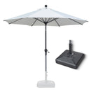 PURPLE LEAF Crank and Tilt Rectangular Outdoor Patio Market Umbrella with Base