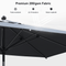PURPLE LEAF Crank and Tilt Table Umbrella Outdoor Patio Market Umbrella with Visible Hand Crank System