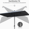 PURPLE LEAF Crank and Tilt Table Umbrella Outdoor Patio Market Umbrella with Visible Hand Crank System