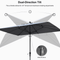 PURPLE LEAF Crank and Tilt Table Umbrella Outdoor Patio Market Umbrella with Visible Hand Crank System