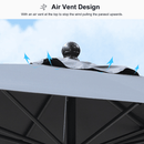 PURPLE LEAF Crank and Tilt Rectangular Outdoor Patio Market Umbrella with Base