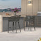 PURPLR LEAF Bar Stools Chair Set of 2, Rattan and Aluminum Frame with Comfortable Cushion