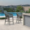 PURPLR LEAF Bar Stools Chair Set of 2, Rattan and Aluminum Frame with Comfortable Cushion