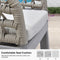 PURPLR LEAF Bar Stools Chair Set of 2, Rattan and Aluminum Frame with Comfortable Cushion