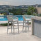 PURPLR LEAF Bar Stools Chair Set of 2, Rattan and Aluminum Frame with Comfortable Cushion