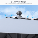 PURPLE LEAF Crank and Tilt Square Patio Table Umbrella with Base for Garden Porch