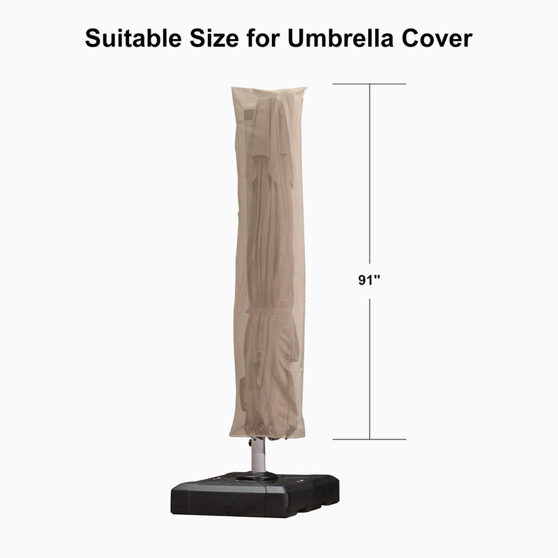 PURPLE LEAF Cantilever Umbrella Cover with Zipper Out Door Umbrella Patio Umbrella Cover