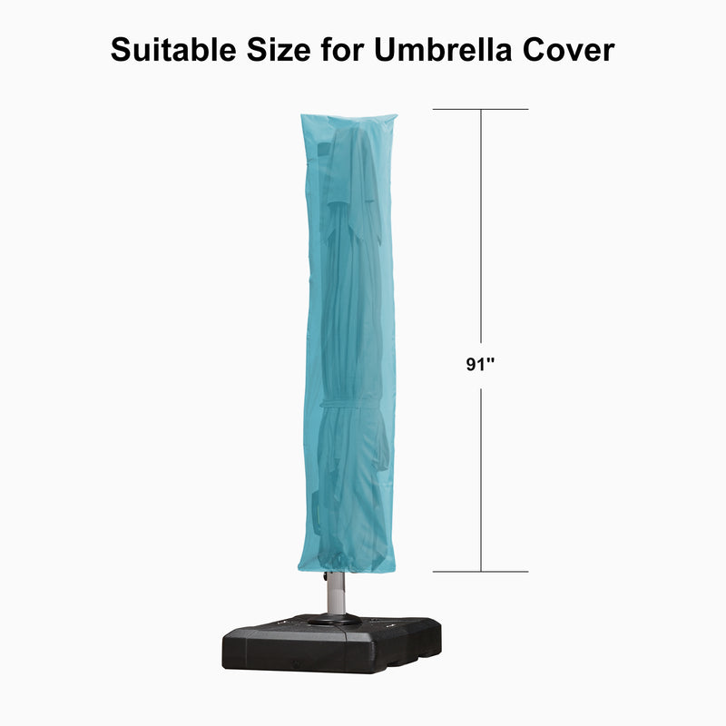 PURPLE LEAF Cantilever Umbrella Cover with Zipper Out Door Umbrella Patio Umbrella Cover