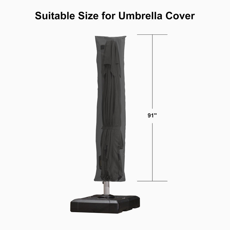 PURPLE LEAF Cantilever Umbrella Cover with Zipper Out Door Umbrella Patio Umbrella Cover