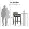 PURPLE LEAF Modern Bar Stools Set of 2, Aluminum Bar Stool with Cushion for Indoor and Outdoor, Kitchen Island