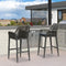 PURPLE LEAF Modern Bar Stools Set of 2, Aluminum Bar Stool with Cushion for Indoor and Outdoor, Kitchen Island