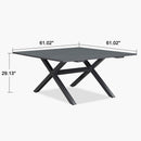 PURPLE LEAF Outdoor Dining Table Sleek Aluminum Frame Modern Outdoor Table for Deck Backyard Dining Gatherings