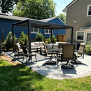 PURPLE LEAF Caesar Outdoor Louvered Pergola Patio Sun Shade Shelter with Adjustable Hardtop Patio Pergola Grey