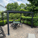 PURPLE LEAF Caesar Outdoor Louvered Pergola Patio Sun Shade Shelter with Adjustable Hardtop Patio Pergola Grey