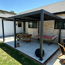 PURPLE LEAF Caesar Outdoor Louvered Pergola Patio Sun Shade Shelter with Adjustable Hardtop Patio Pergola Grey