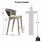 PURPLE LEAF Counter Height Bar Stool Set of 2 Outdoor Stool Chair with Footrest Patio Bar Height Stools Rattan Barstools for Outdoor or Indoor