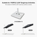 PURPLE LEAF OPEN BOX White Patio Cantilever Umbrella Base ZY02XBBS