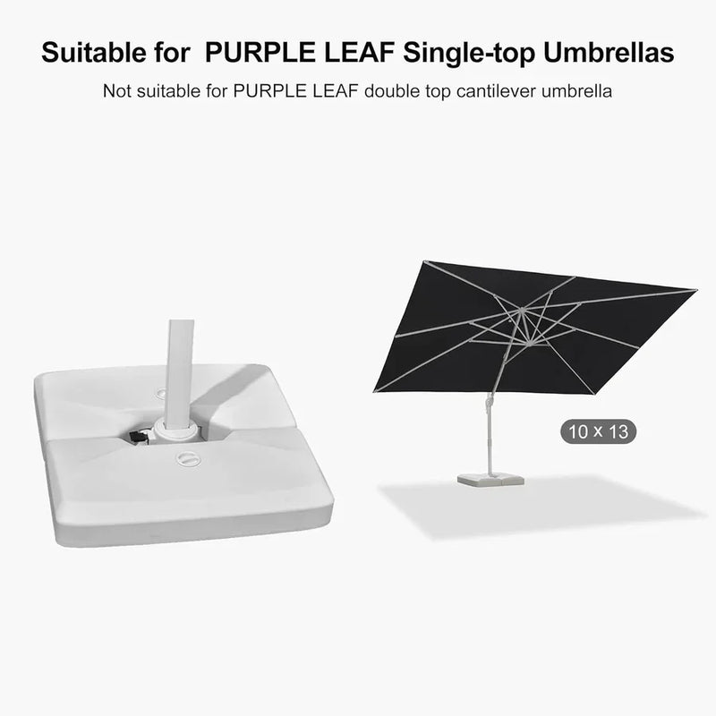 PURPLE LEAF OPEN BOX White Patio Cantilever Umbrella Base ZY02XBBS
