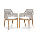 PURPLE LEAF 2 Pieces  Sunbrella Patio Dining Chairs with All-Weather Wicker Back and Comfortable Cushions for Deck, Garden, Kitchen