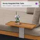 PURPLE LEAF Sicilia L-Shaped Modular Outdoor Sectional with Sunbrella Taupe Cushions Flexible Layout for Modern Patio Corner Lounge