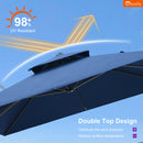 Clearance - PURPLE LEAF OPEN BOX SUNBRELLA Cantilever Umbrella Grey Aluminum Patio Umbrella