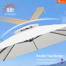 Clearance - PURPLE LEAF OPEN BOX SUNBRELLA Cantilever Umbrella Grey Aluminum Patio Umbrella