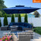 PURPLE LEAF SUNBRELLA Cantilever Umbrella Deluxe Wood Pattern Patio Umbrella
