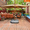 PURPLE LEAF SUNBRELLA Cantilever Umbrella Deluxe Wood Pattern Patio Umbrella