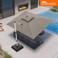 Clearance - PURPLE LEAF OPEN BOX Premium Patio Umbrella Classic SUNBRELLA Cantilever Umbrellas