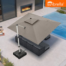 Clearance - PURPLE LEAF OPEN BOX Premium Patio Umbrella Classic SUNBRELLA Cantilever Umbrellas