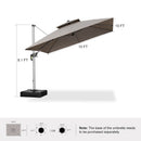 Clearance - PURPLE LEAF OPEN BOX Premium Patio Umbrella Classic SUNBRELLA Cantilever Umbrellas