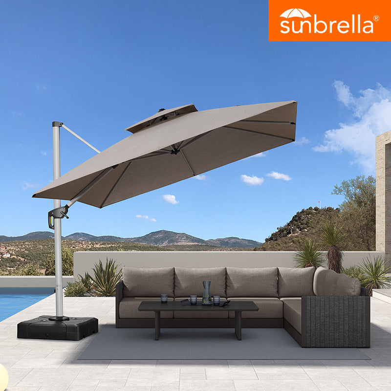 PURPLE LEAF Premium Patio Umbrella Classic SUNBRELLA Cantilever Umbrellas