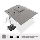 Clearance - PURPLE LEAF OPEN BOX Premium Patio Umbrella Classic SUNBRELLA Cantilever Umbrellas