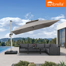 Clearance - PURPLE LEAF OPEN BOX Premium Patio Umbrella Classic SUNBRELLA Cantilever Umbrellas