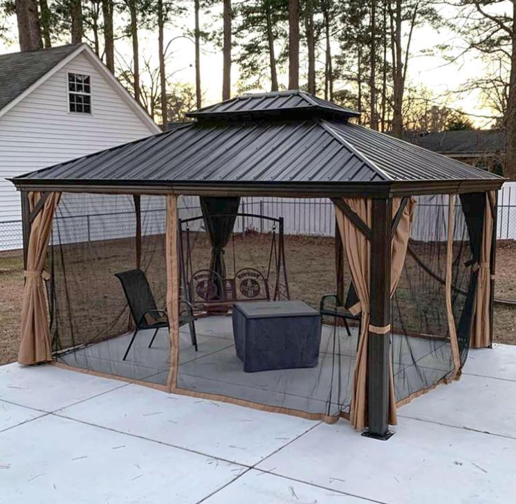 The Mosquito Net of Hardtop Gazebo - Purple Leaf Garden