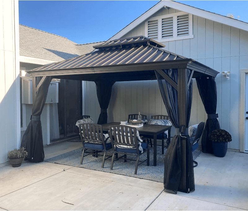 The Privacy Curtain for Hardtop Gazebo - Purple Leaf Garden