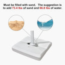 PURPLE LEAF OPEN BOX White Patio Cantilever Umbrella Base ZY02XBBS