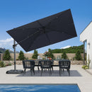 PURPLE LEAF Economical Patio Umbrella Swivel Rectangle Outdoor Umbrellas 6' X 10'/ 9' X 12'/ 10' X 10'/ 9' X 9'